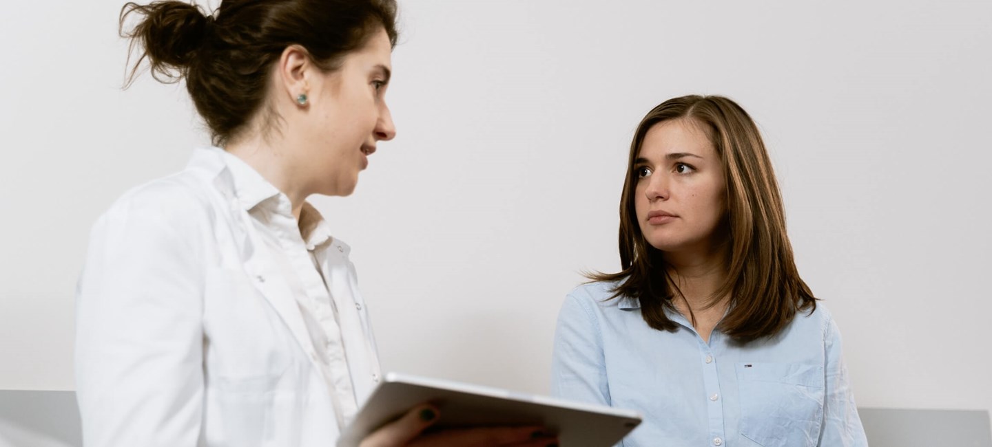 Doctor and patient having a conversation